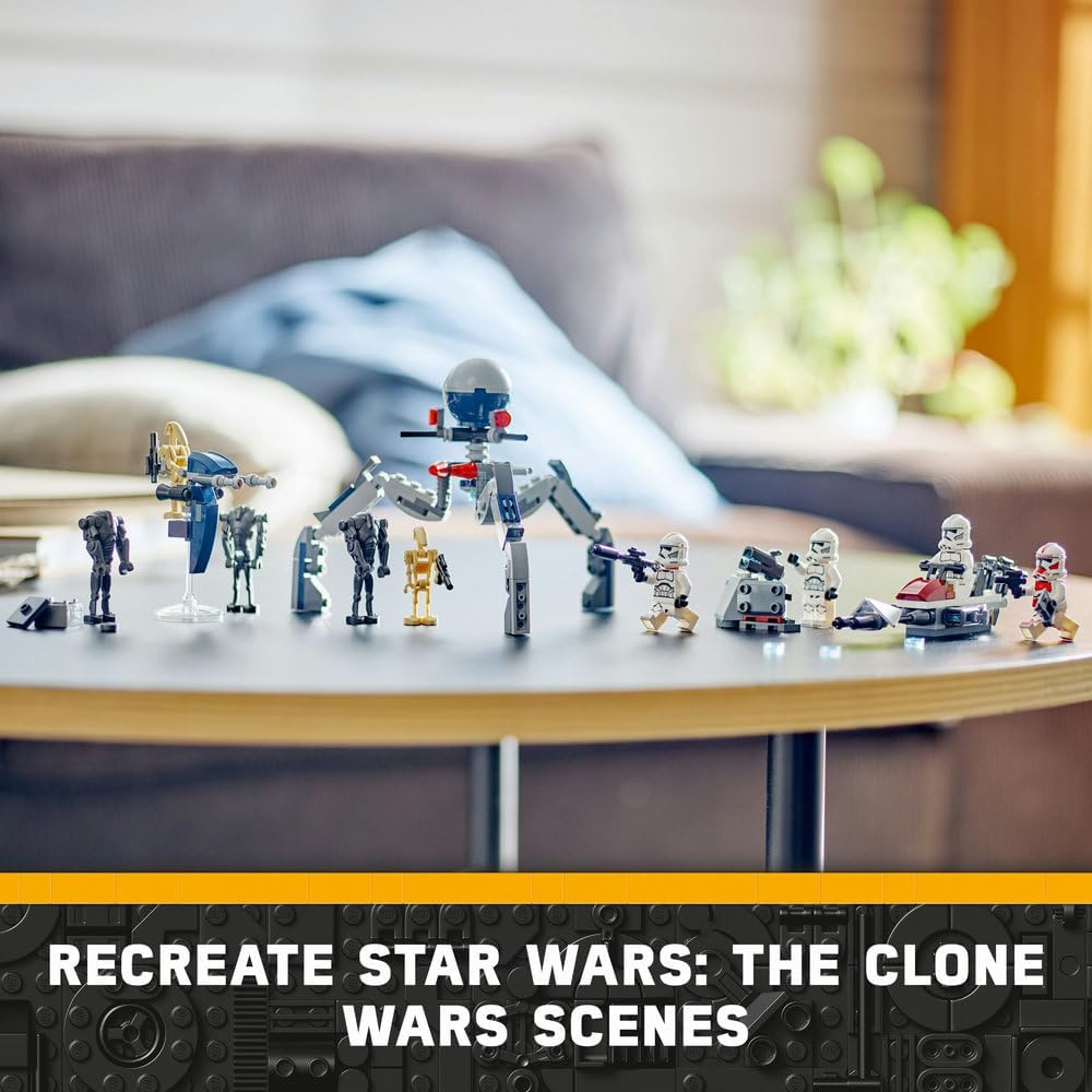 LEGO Star Wars Clone Trooper & Battle Droid Battle Pack Building Toys for Kids with Speeder Bike... - image 7