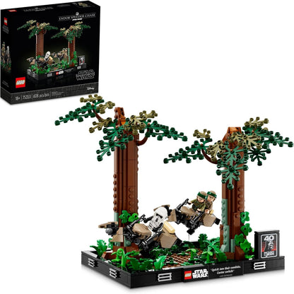 LEGO Star Wars Endor Speeder Chase Diorama 75353 Home Décor Building Set for Adults - image 1