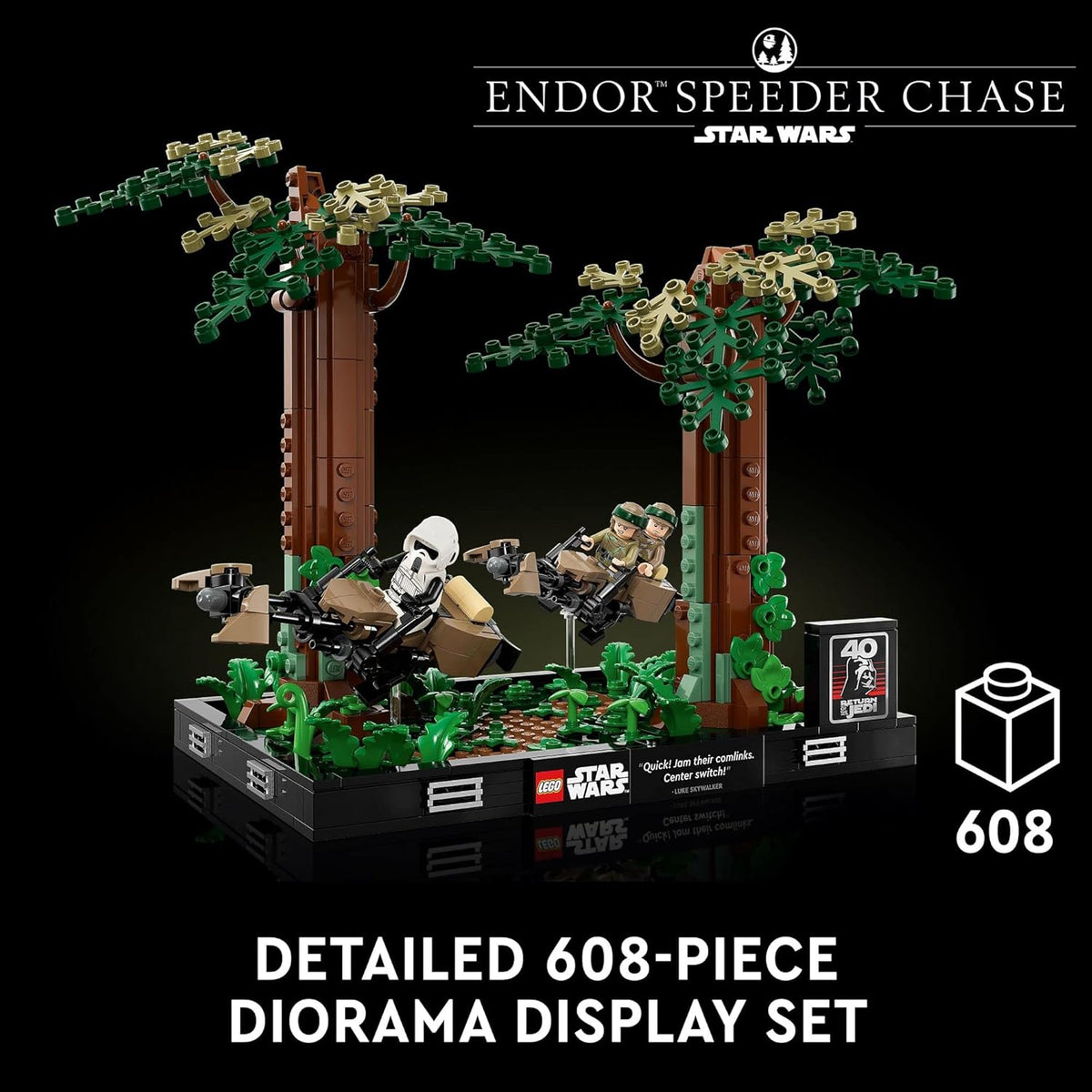LEGO Star Wars Endor Speeder Chase Diorama 75353 Home Décor Building Set for Adults - image 2
