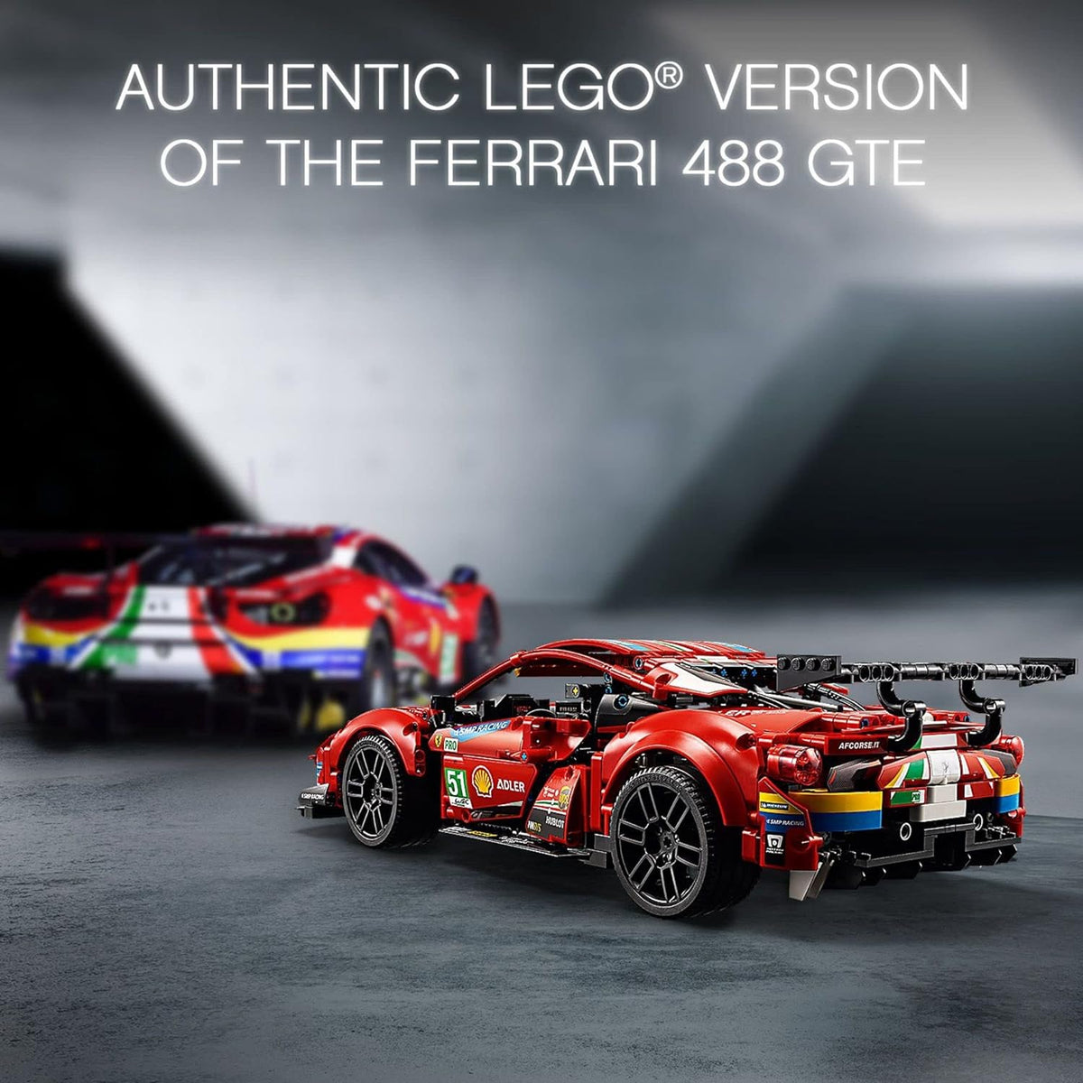 LEGO Technic Ferrari 488 GTE “AF Corse #51” 42125 Building Blocks Toy Car Set (1 - image 5
