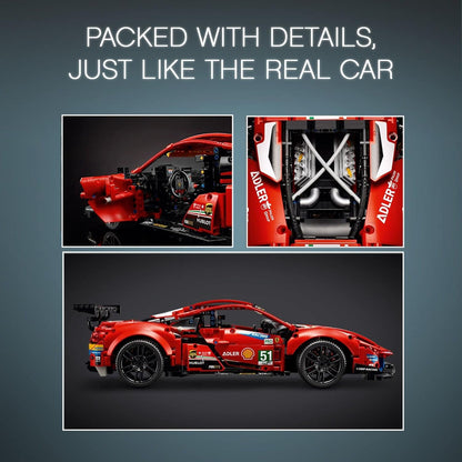 LEGO Technic Ferrari 488 GTE “AF Corse #51” 42125 Building Blocks Toy Car Set (1 - image 6