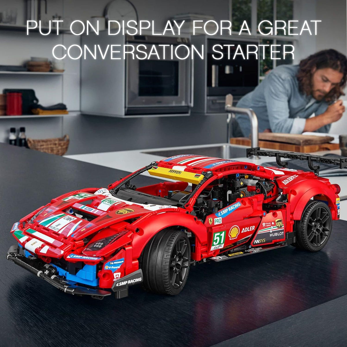 LEGO Technic Ferrari 488 GTE “AF Corse #51” 42125 Building Blocks Toy Car Set (1 - image 7