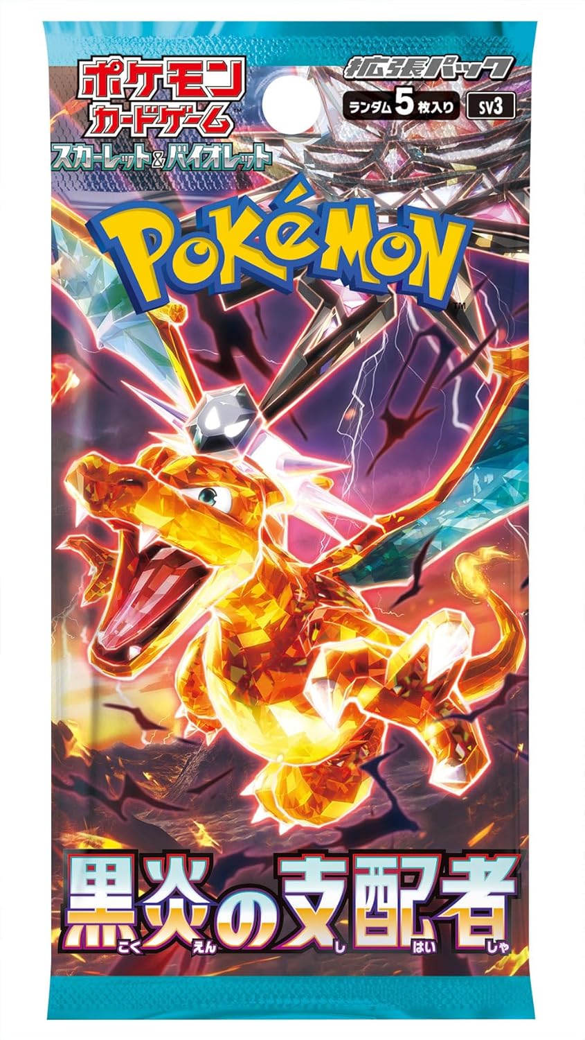 Pokemon Card Game Japanese Ruler of The Black Flame SV3 Booster Pack (5 Cards Per Pack) - image 1