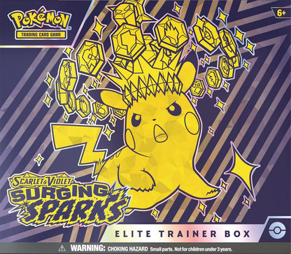 Pokemon Scarlet & Violet SV08 Surging Sparks Elite Trainer Box Trading Card Game - image 1