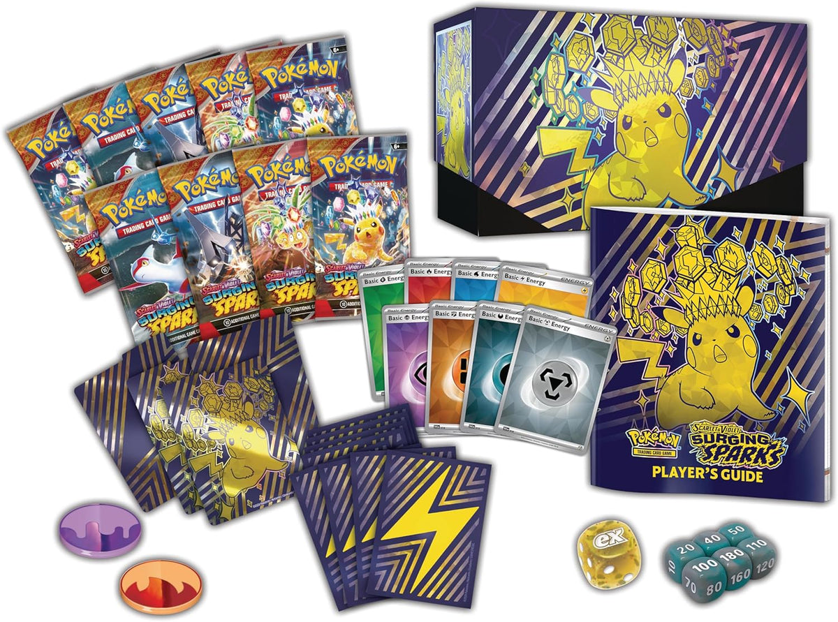 Pokemon Scarlet & Violet SV08 Surging Sparks Elite Trainer Box Trading Card Game - image 5