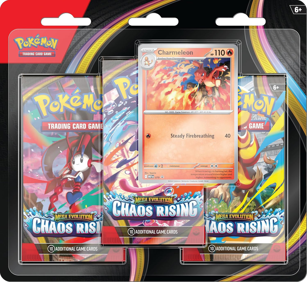 Pokémon TCG: Chaos Rising 3-Pack Blister - image 1