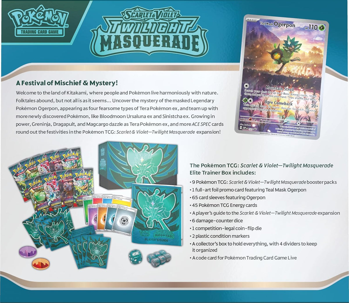 POKEMON TCG: SCARLET AND VIOLET TWILIGHT MASQUERADE ELITE TRAINER BOX - image 4