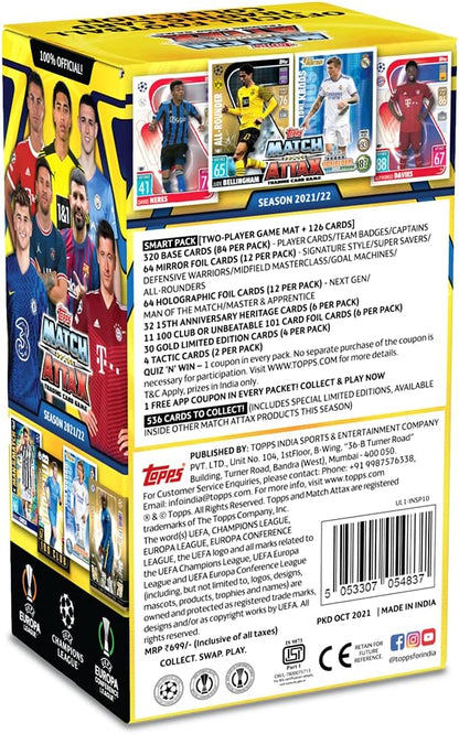 Topps Uefa Champions League Match Attax 2021/22 Tcg Collection Smart Pack I Football Cards - image 2