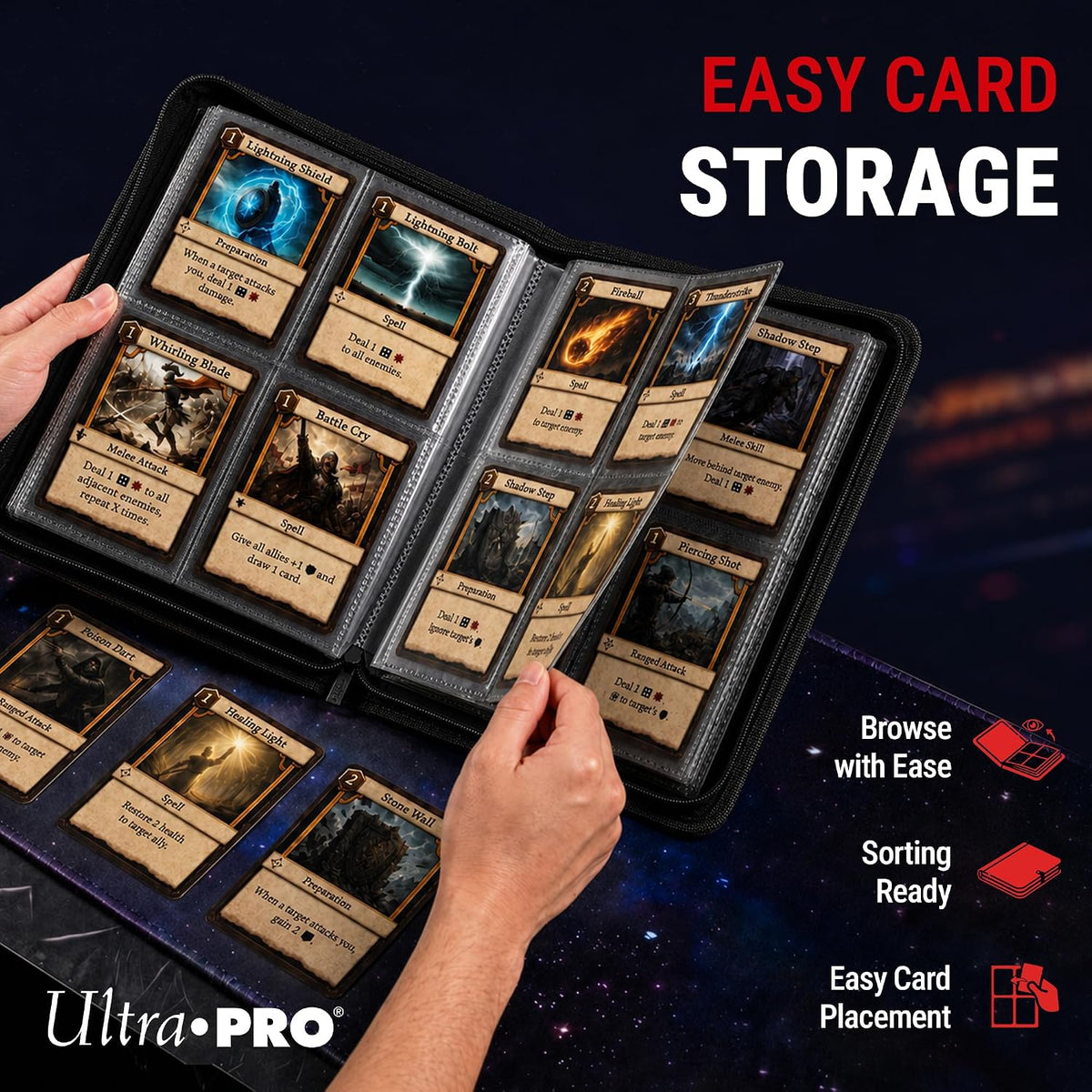 Ultra Pro 4-Pocket Toploader Zippered PRO-Binder - image 5
