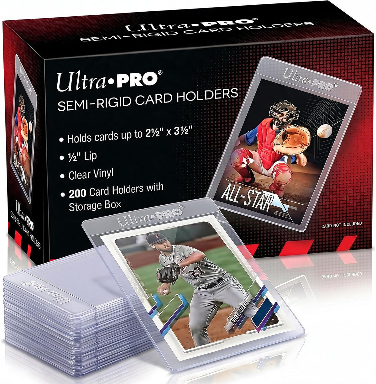 Ultra Pro Semi-Rigid 1/2" Lip Card Holders (200) - image 1